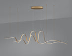 Luminosity Designs - Knot Double Wave Pendant, 1 x 65W LED, Triac Dimmable, 3000K, 3600lm - Luminosity Designs Ltd