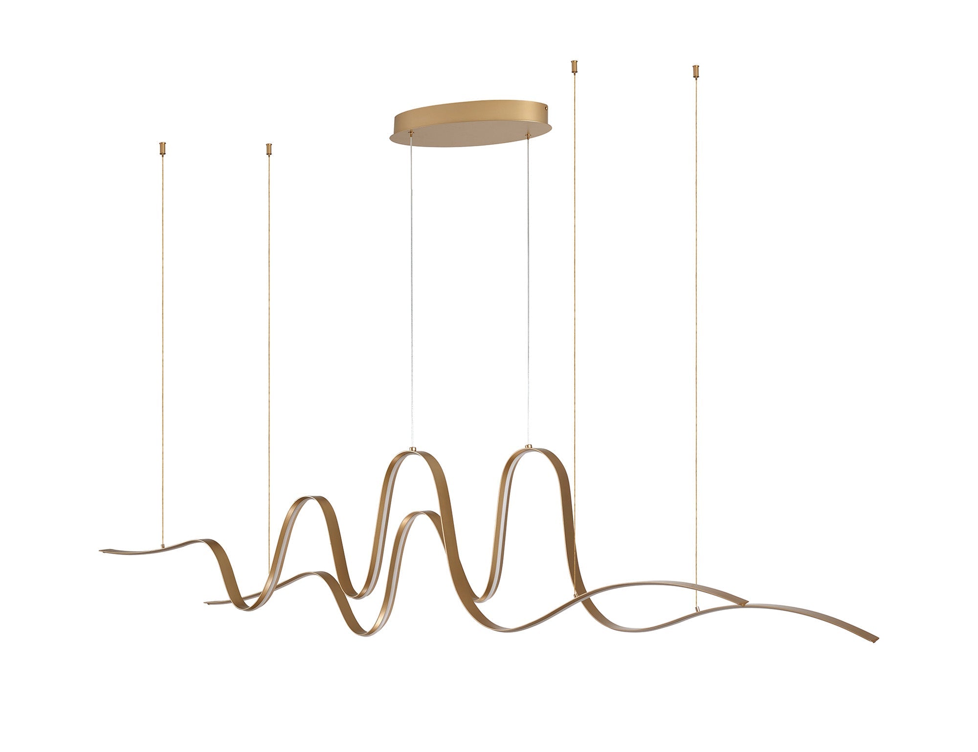 Luminosity Designs - Knot Double Wave Pendant, 1 x 65W LED, Triac Dimmable, 3000K, 3600lm - Luminosity Designs Ltd