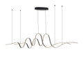 Luminosity Designs - Knot Double Wave Pendant, 1 x 65W LED, Triac Dimmable, 3000K, 3600lm - Luminosity Designs Ltd