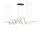 Luminosity Designs - Knot Double Wave Pendant, 1 x 65W LED, Triac Dimmable, 3000K, 3600lm - Luminosity Designs Ltd