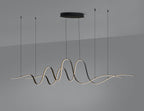 Luminosity Designs - Knot Double Wave Pendant, 1 x 65W LED, Triac Dimmable, 3000K, 3600lm - Luminosity Designs Ltd