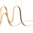 Luminosity Designs - Knot Double Wave Pendant, 1 x 65W LED, Triac Dimmable, 3000K, 3600lm - Luminosity Designs Ltd
