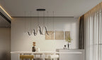Luminosity Designs - Knot Double Wave Pendant, 1 x 65W LED, Triac Dimmable, 3000K, 3600lm - Luminosity Designs Ltd