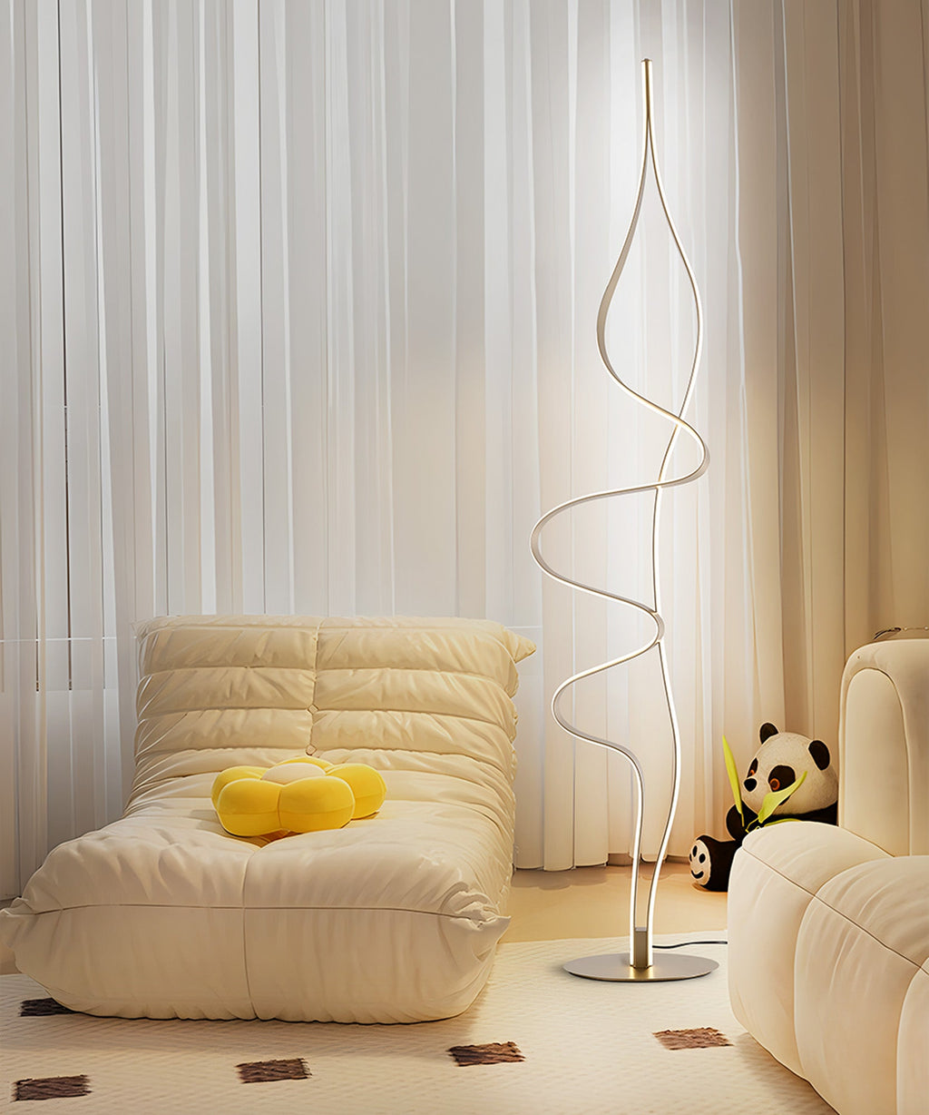 Luminosity Designs - Knot Loop Floor Light, 1 x 45W LED, In Line Dimmer, 3000K, 3000lm - Luminosity Designs Ltd