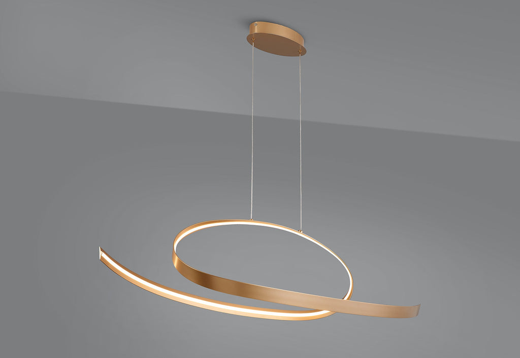 Luminosity Designs - Knot Loop Pendant, 1 x 3W LED, Triac Dimmable, 3000K, 2400lm - Luminosity Designs Ltd