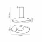 Luminosity Designs - Knot Loop Pendant, 1 x 3W LED, Triac Dimmable, 3000K, 2400lm - Luminosity Designs Ltd