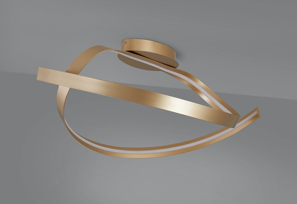 Luminosity Designs - Knot Loop Semi Flush Ceiling Light, 1 x 34W LED, Triac Dimmable, 3000K, 1900lm - Luminosity Designs Ltd