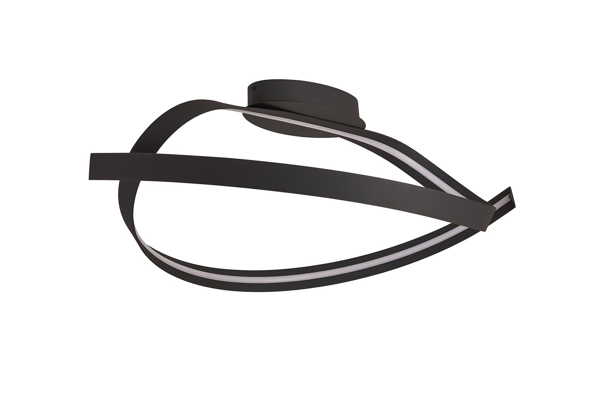 Luminosity Designs - Knot Loop Semi Flush Ceiling Light, 1 x 34W LED, Triac Dimmable, 3000K, 1900lm - Luminosity Designs Ltd
