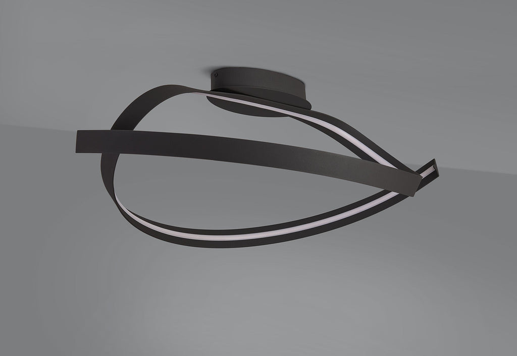 Luminosity Designs - Knot Loop Semi Flush Ceiling Light, 1 x 34W LED, Triac Dimmable, 3000K, 1900lm - Luminosity Designs Ltd
