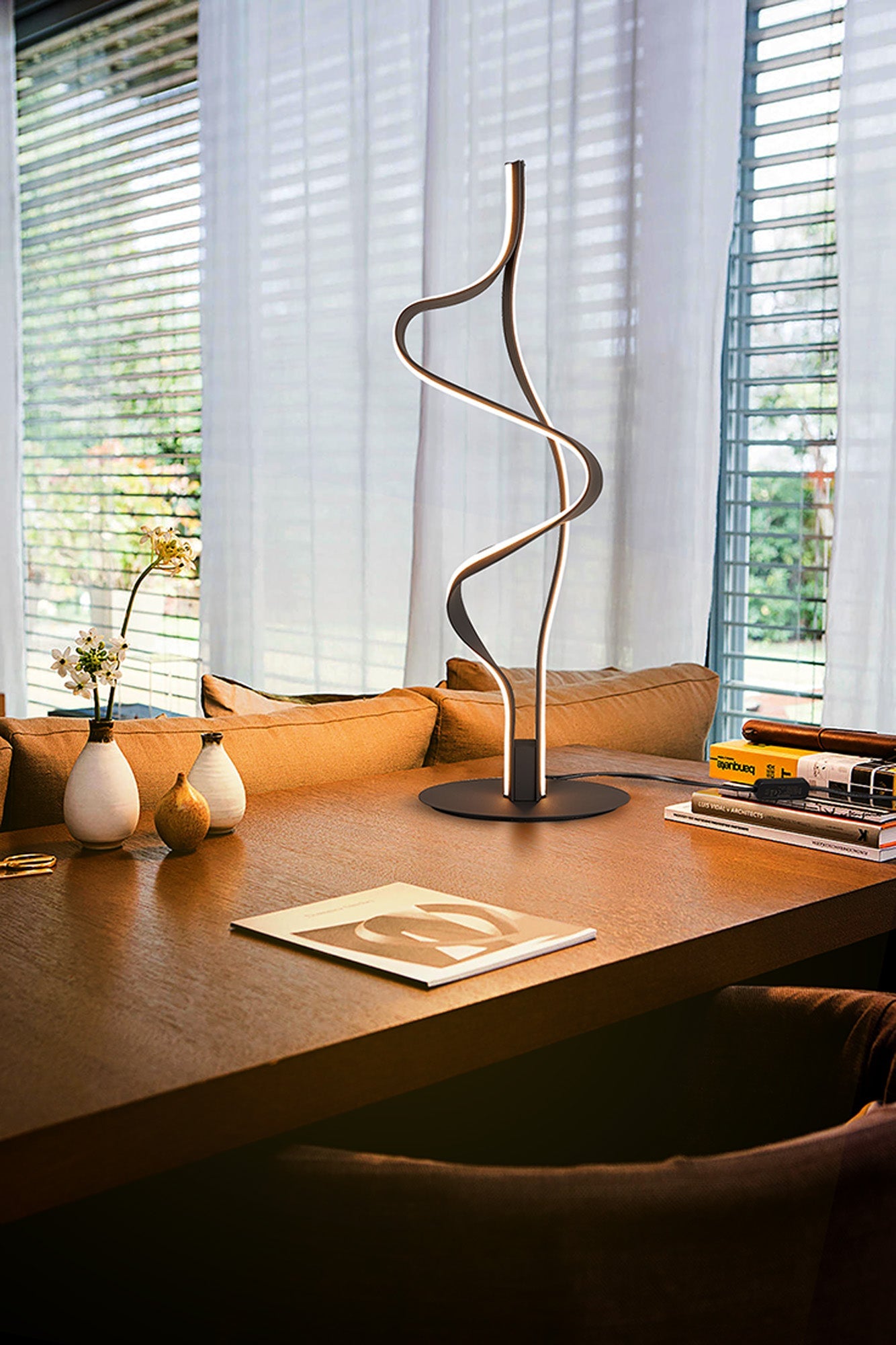 Luminosity Designs - Knot Loop Table Light, 1 x 18W LED, Triac Dimmable, 3000K, 1400lm - Luminosity Designs Ltd