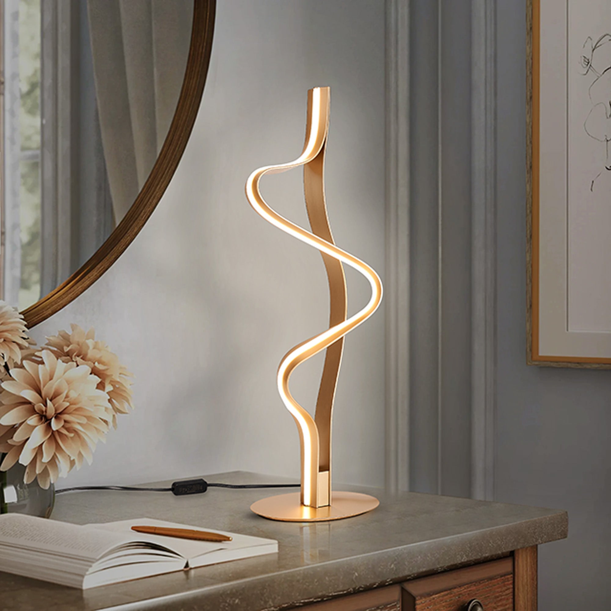 Luminosity Designs - Knot Loop Table Light, 1 x 18W LED, Triac Dimmable, 3000K, 1400lm - Luminosity Designs Ltd