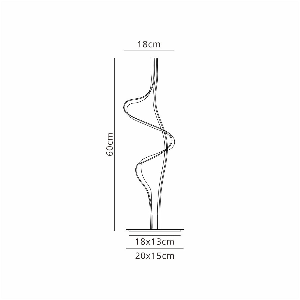 Luminosity Designs - Knot Loop Table Light, 1 x 18W LED, Triac Dimmable, 3000K, 1400lm - Luminosity Designs Ltd