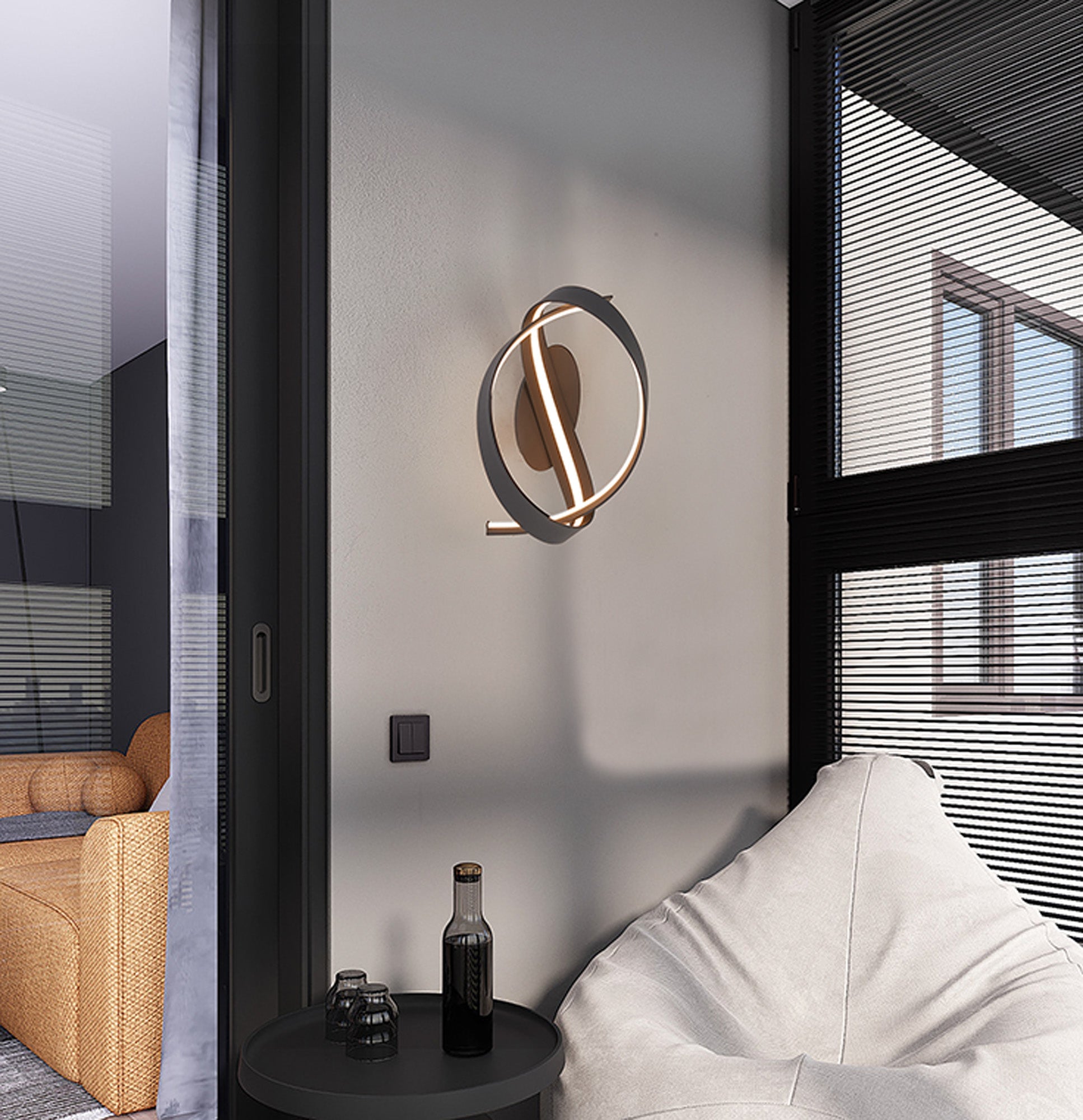 Luminosity Designs - Knot Loop Wall Light, 1 x 13W LED, Triac Dimmable, 3000K, 770lm - Luminosity Designs Ltd