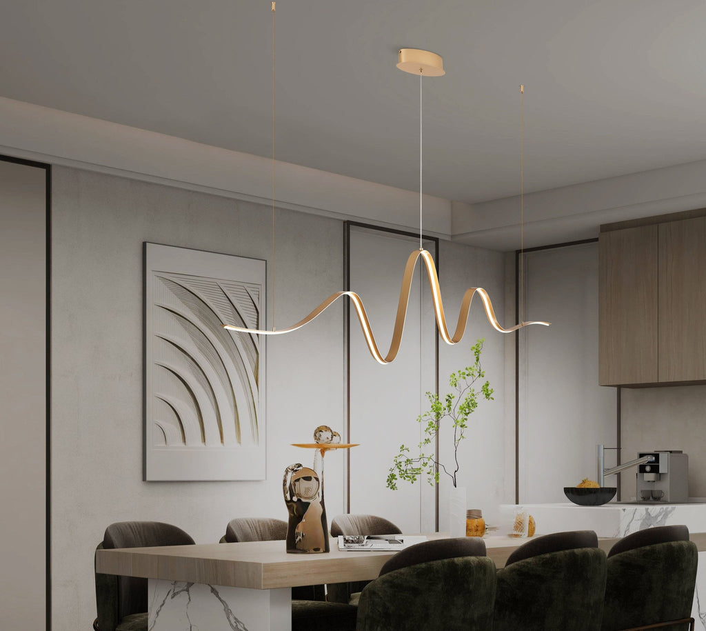 Luminosity Designs - Knot Wave Pendant, 1 x 34W LED, Triac Dimmable, 3000K, 2000lm - Luminosity Designs Ltd