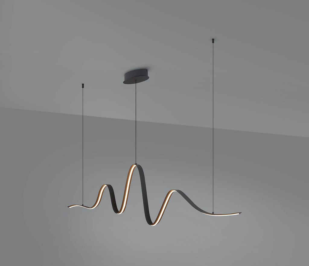 Luminosity Designs - Knot Wave Pendant, 1 x 34W LED, Triac Dimmable, 3000K, 2000lm - Luminosity Designs Ltd