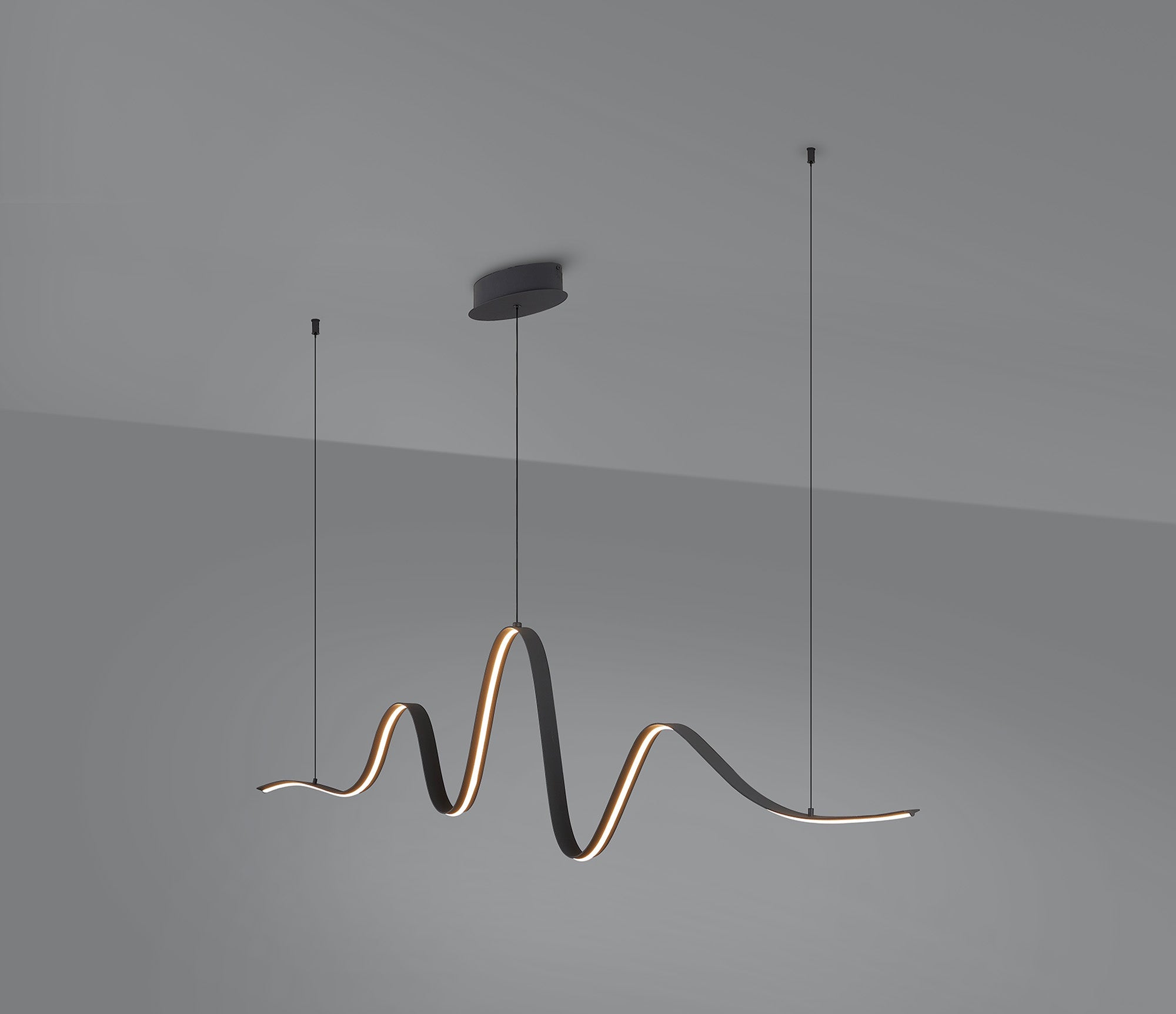 Luminosity Designs - Knot Wave Pendant, 1 x 34W LED, Triac Dimmable, 3000K, 2000lm - Luminosity Designs Ltd