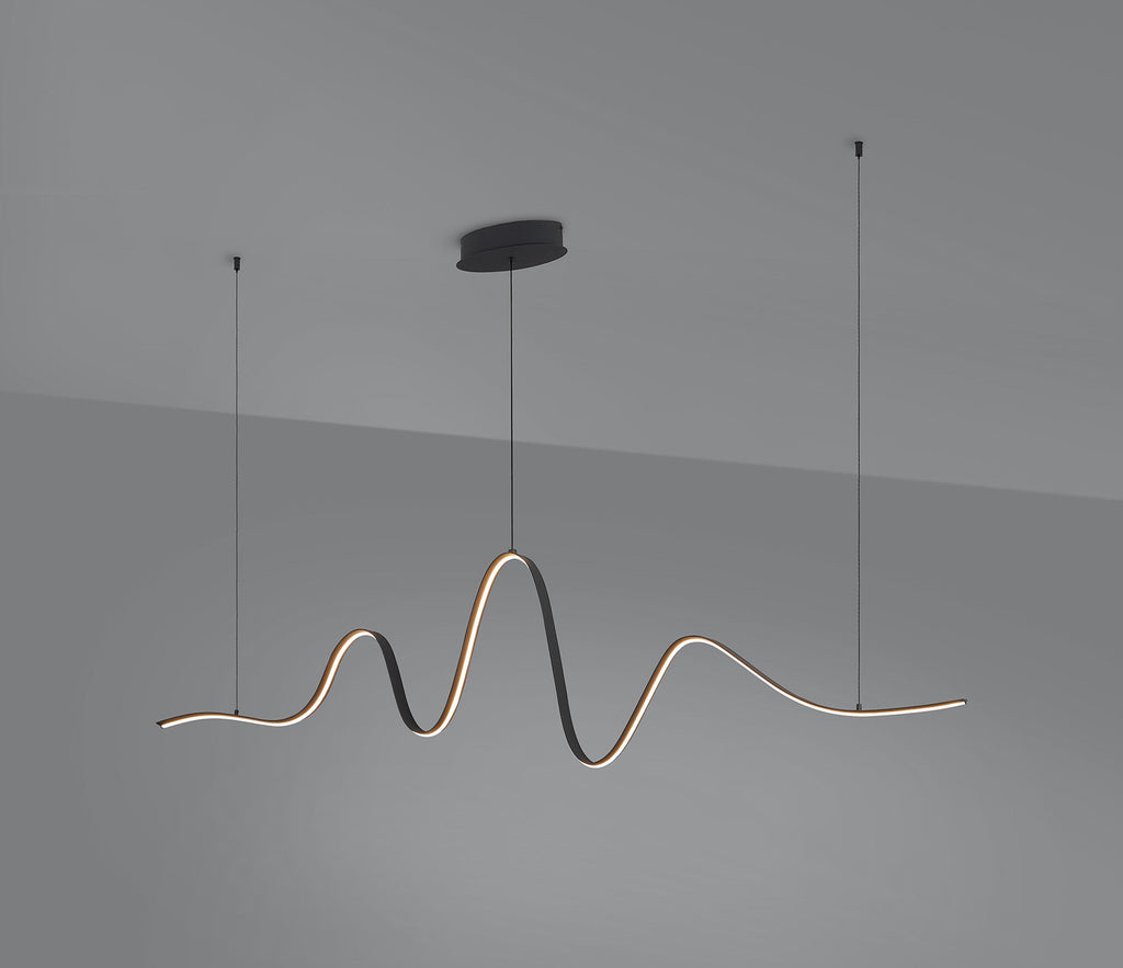Luminosity Designs - Knot Wave Pendant, 1 x 34W LED, Triac Dimmable, 3000K, 2000lm - Luminosity Designs Ltd
