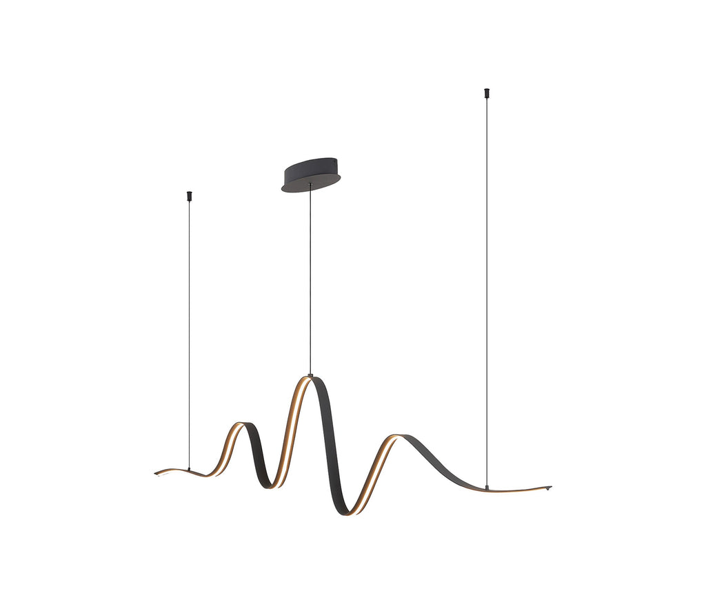 Luminosity Designs - Knot Wave Pendant, 1 x 34W LED, Triac Dimmable, 3000K, 2000lm - Luminosity Designs Ltd