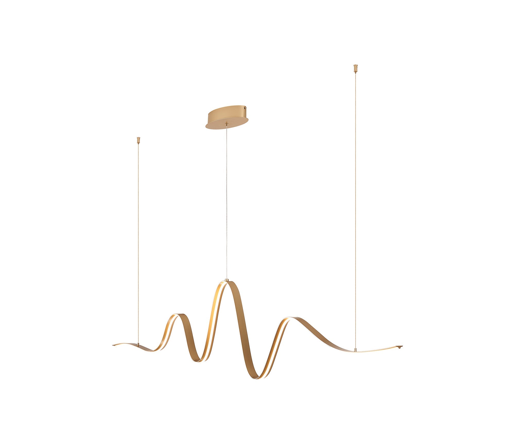 Luminosity Designs - Knot Wave Pendant, 1 x 34W LED, Triac Dimmable, 3000K, 2000lm - Luminosity Designs Ltd