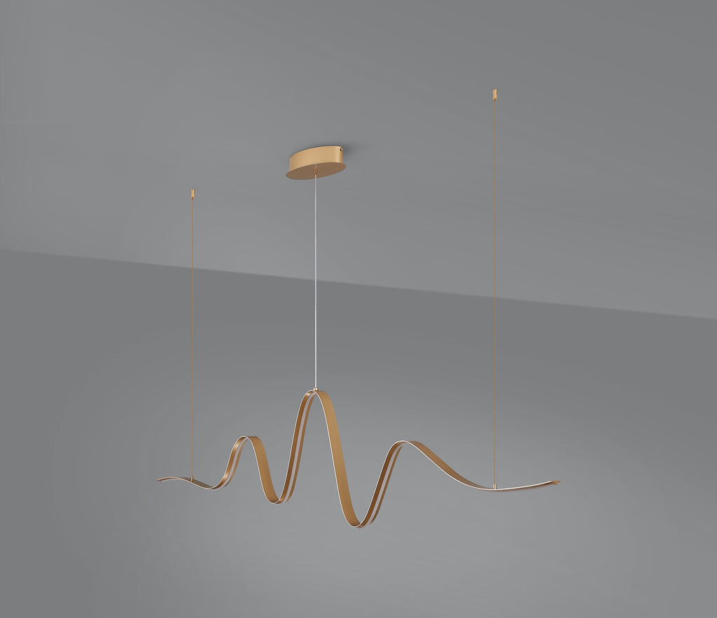 Luminosity Designs - Knot Wave Pendant, 1 x 34W LED, Triac Dimmable, 3000K, 2000lm - Luminosity Designs Ltd