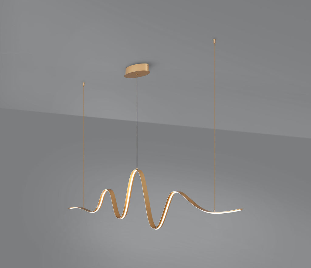 Luminosity Designs - Knot Wave Pendant, 1 x 34W LED, Triac Dimmable, 3000K, 2000lm - Luminosity Designs Ltd