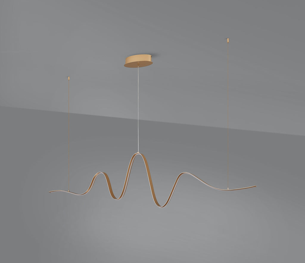 Luminosity Designs - Knot Wave Pendant, 1 x 34W LED, Triac Dimmable, 3000K, 2000lm - Luminosity Designs Ltd