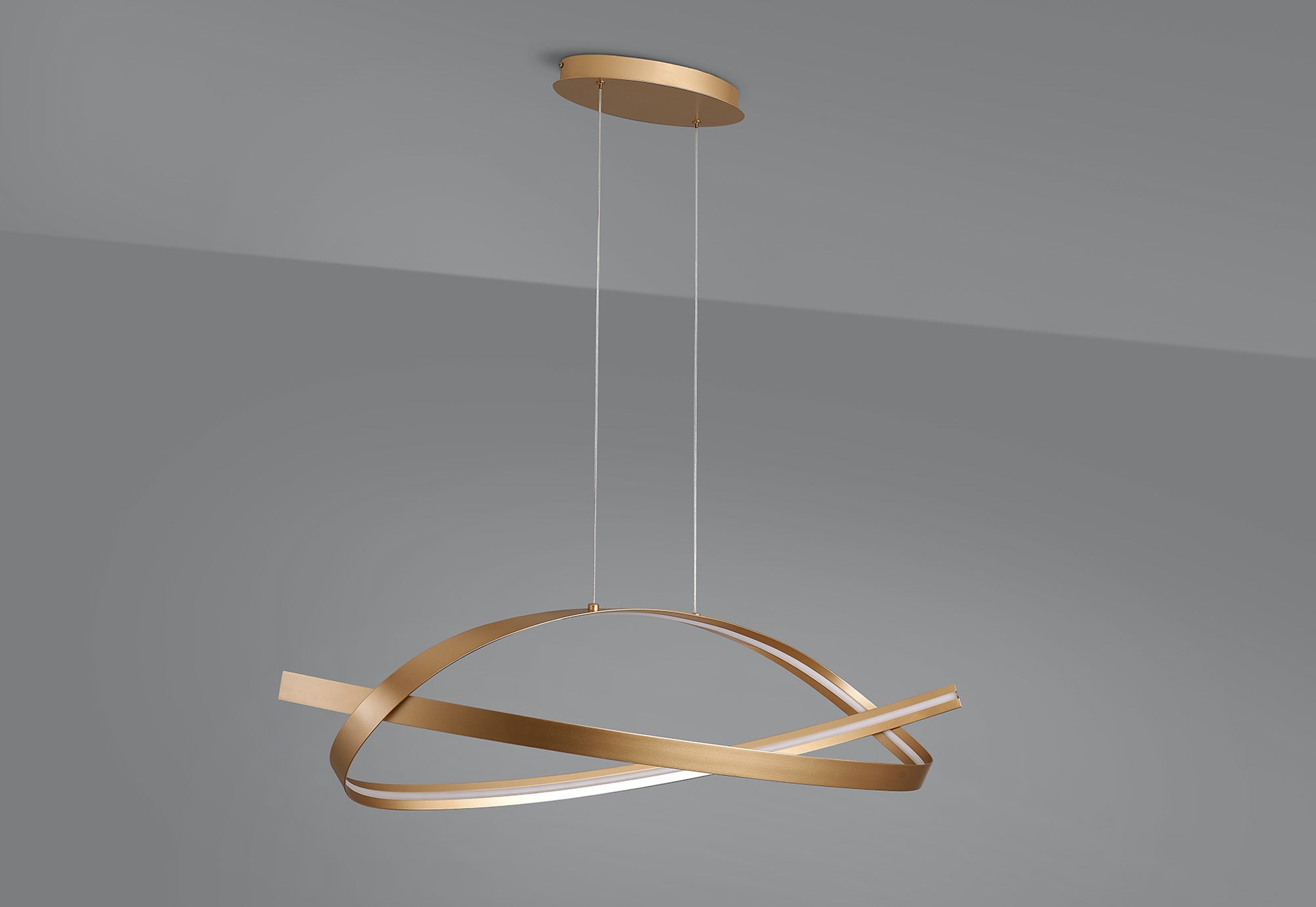 Knot Loop Pendant, 1 x 3W LED, Triac Dimmable, 3000K, 2400lm