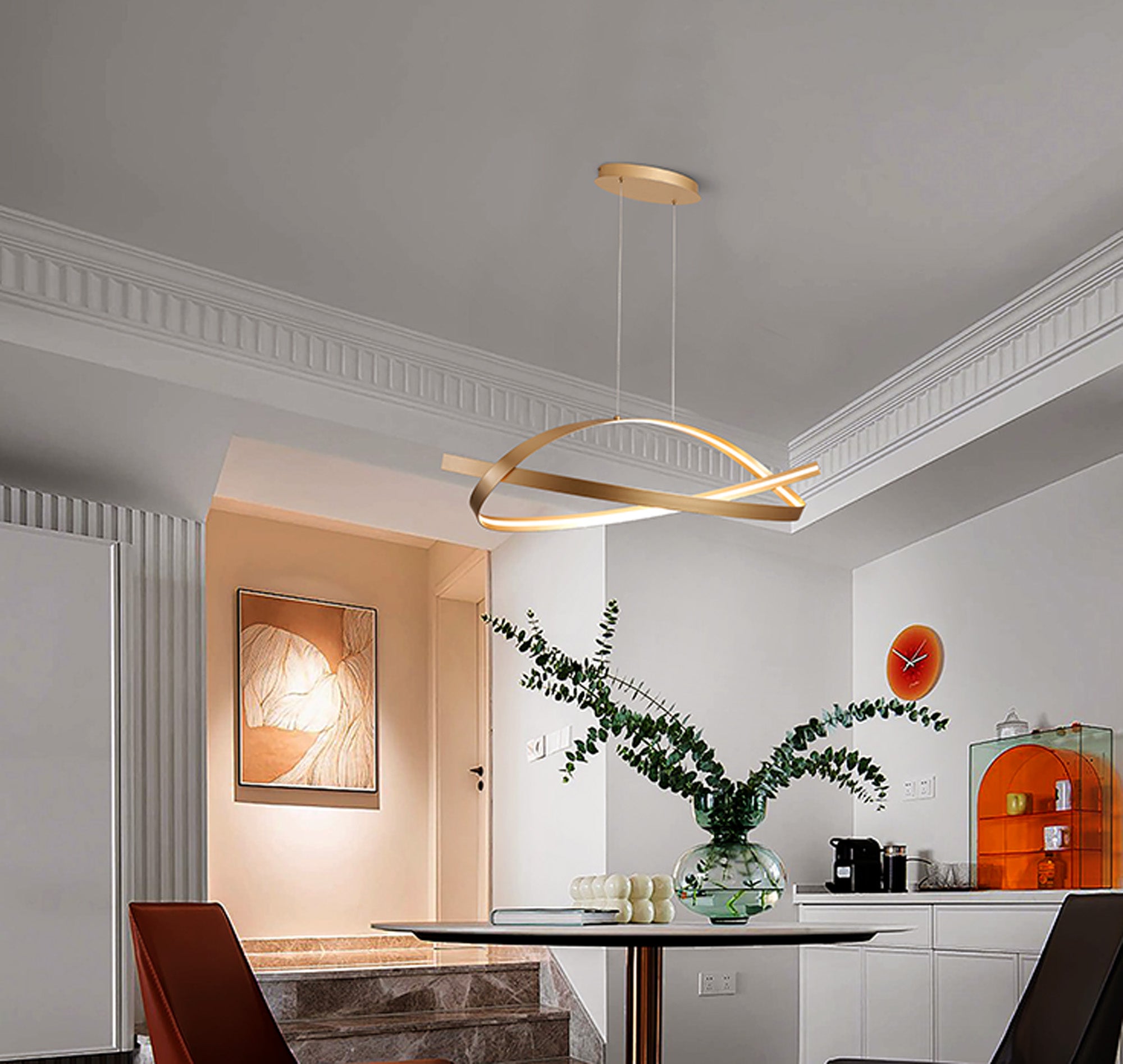 Knot Loop Pendant, 1 x 3W LED, Triac Dimmable, 3000K, 2400lm