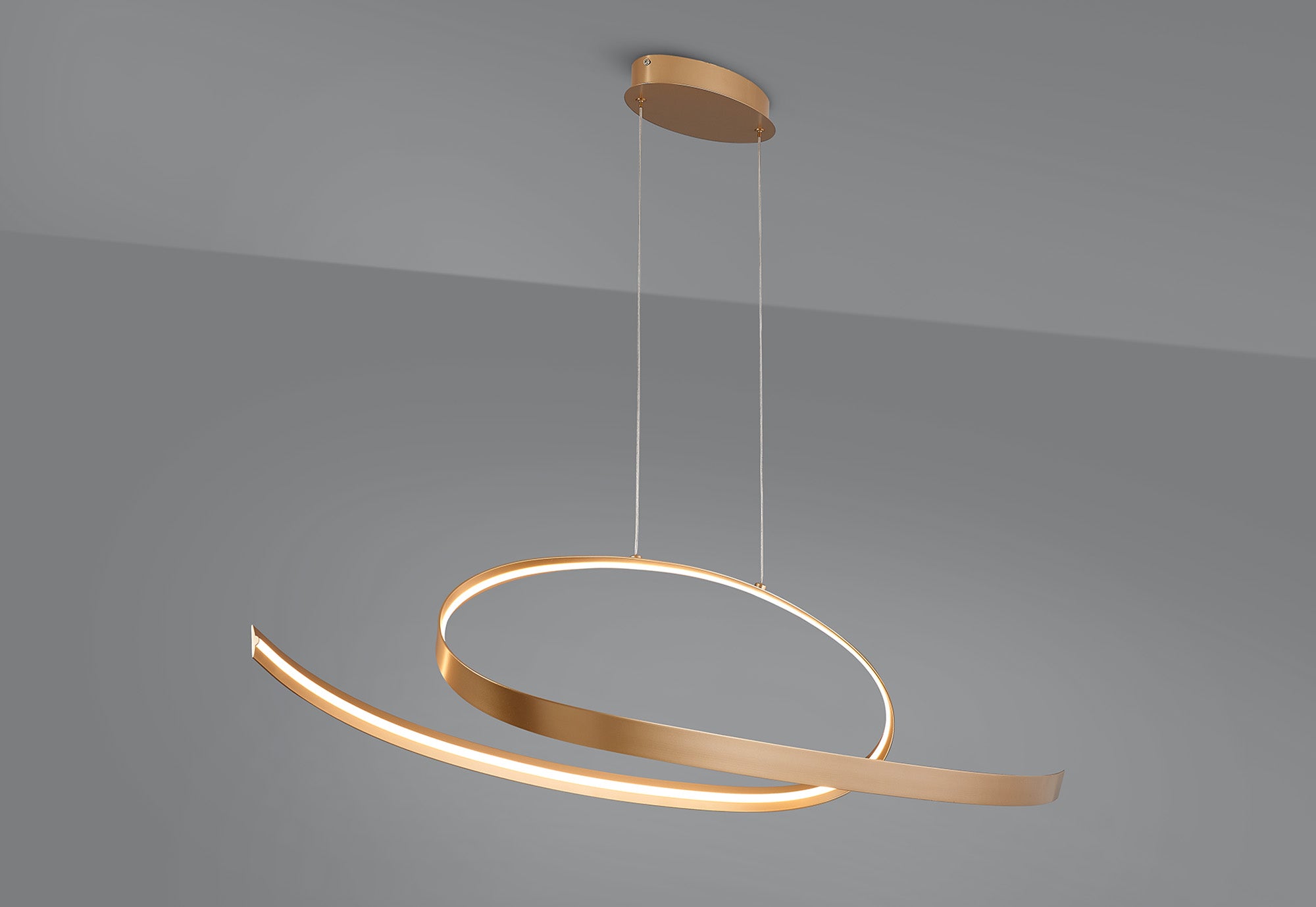 Knot Loop Pendant, 1 x 3W LED, Triac Dimmable, 3000K, 2400lm