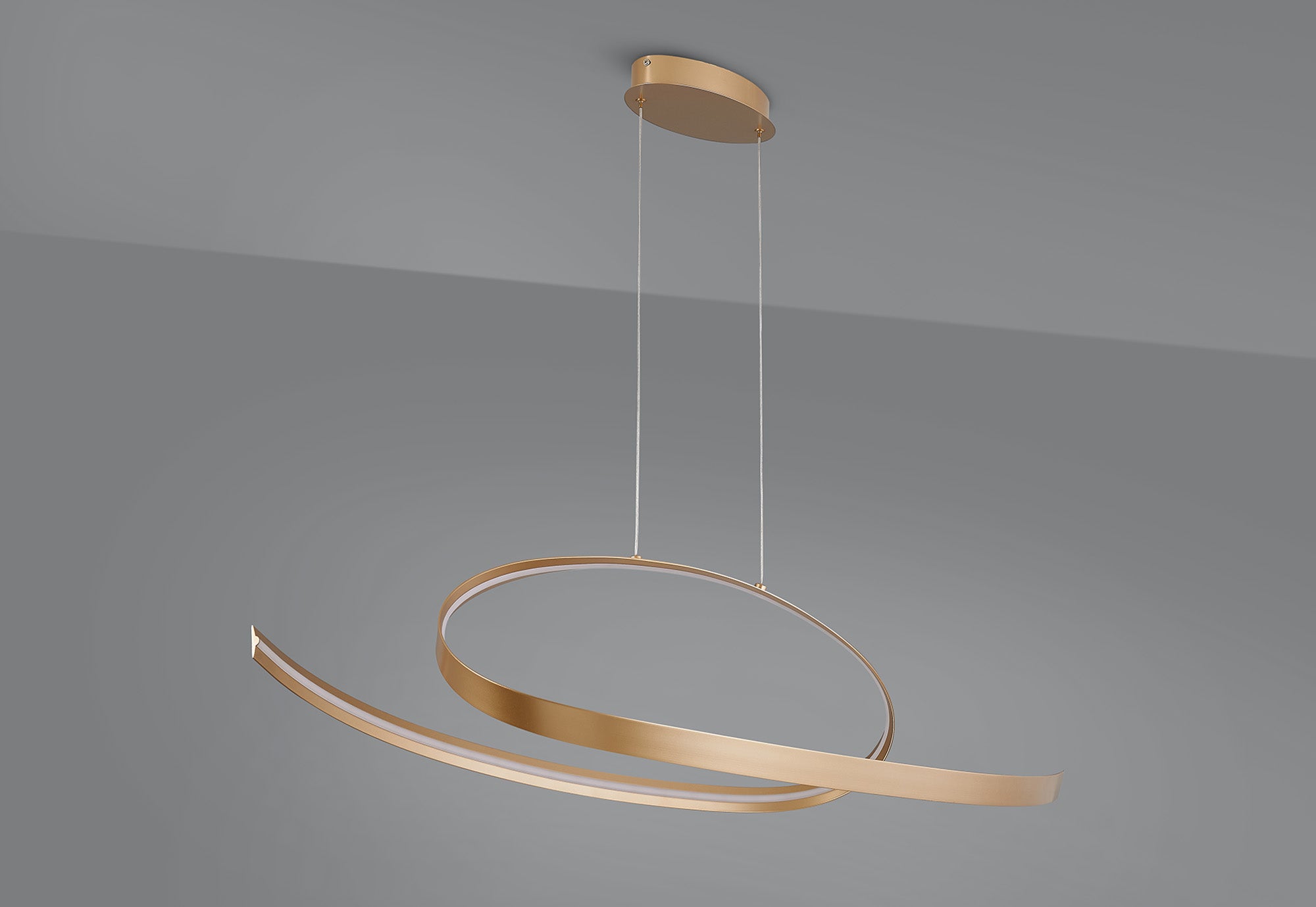 Knot Loop Pendant, 1 x 3W LED, Triac Dimmable, 3000K, 2400lm