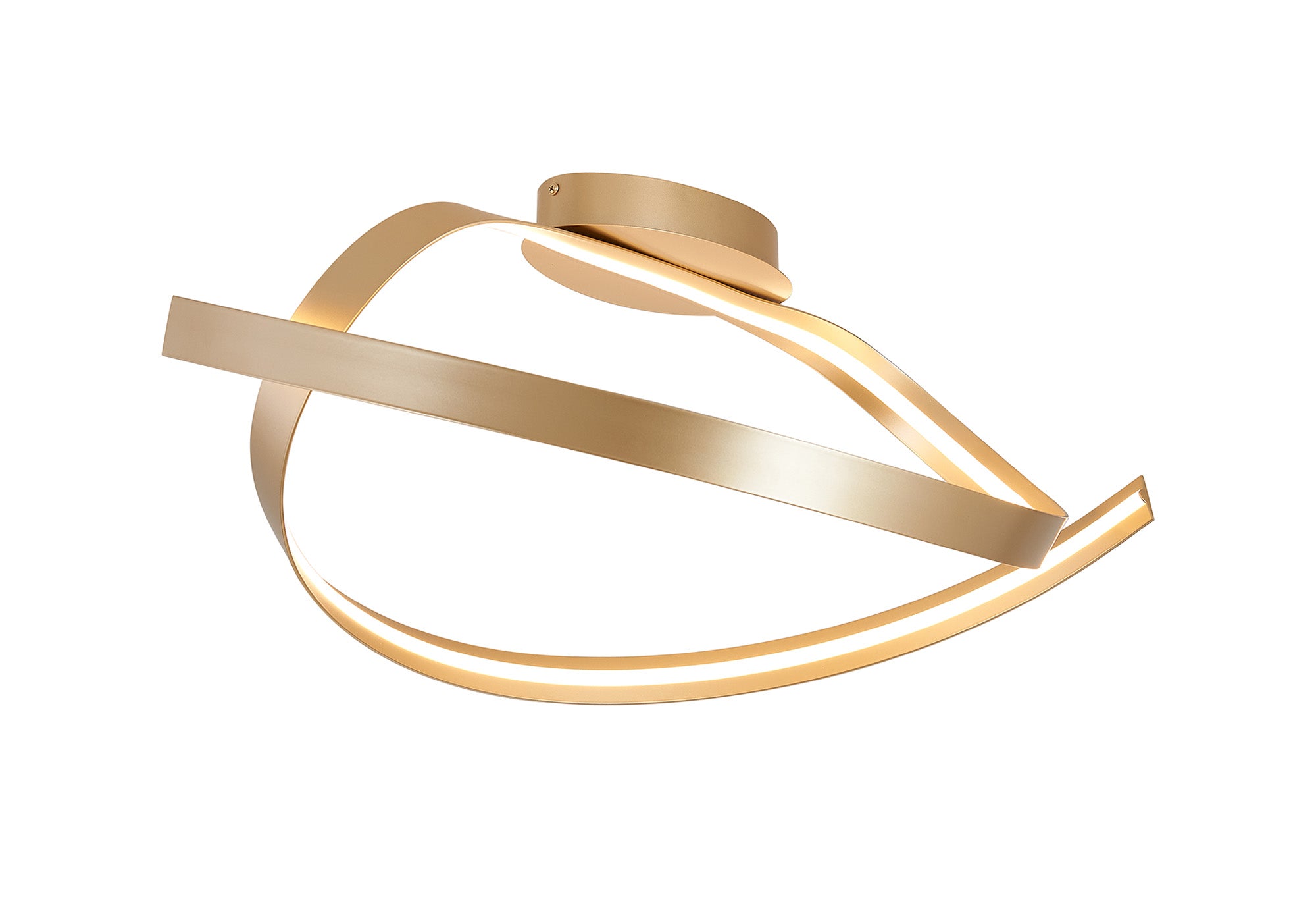 Knot Loop Semi Flush Ceiling Light, 1 x 34W LED, Triac Dimmable, 3000K, 1900lm