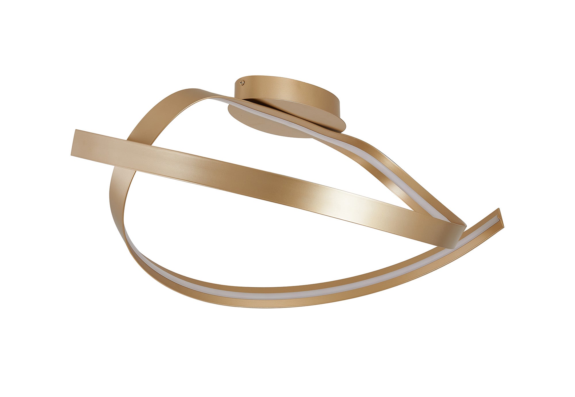 Knot Loop Semi Flush Ceiling Light, 1 x 34W LED, Triac Dimmable, 3000K, 1900lm