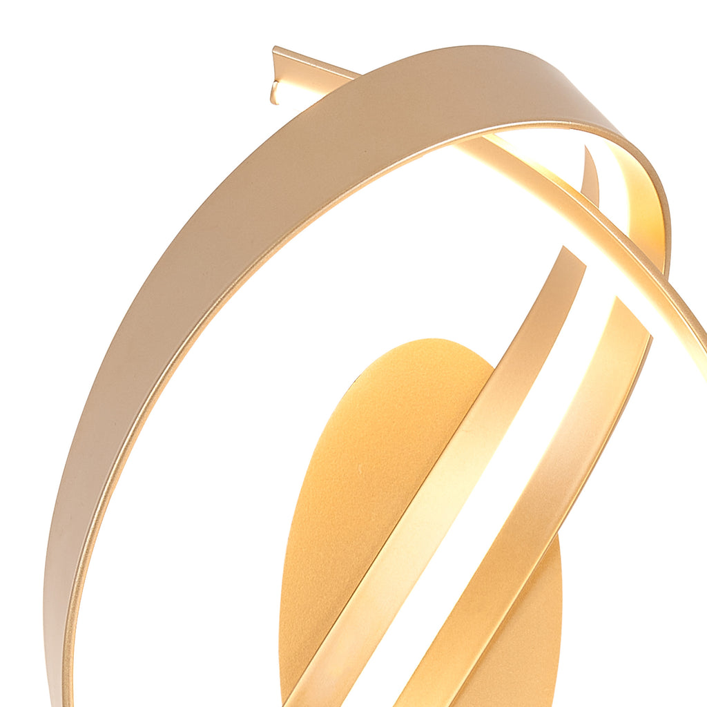 Knot Loop Wall Light, 1 x 13W LED, Triac Dimmable, 3000K, 770lm