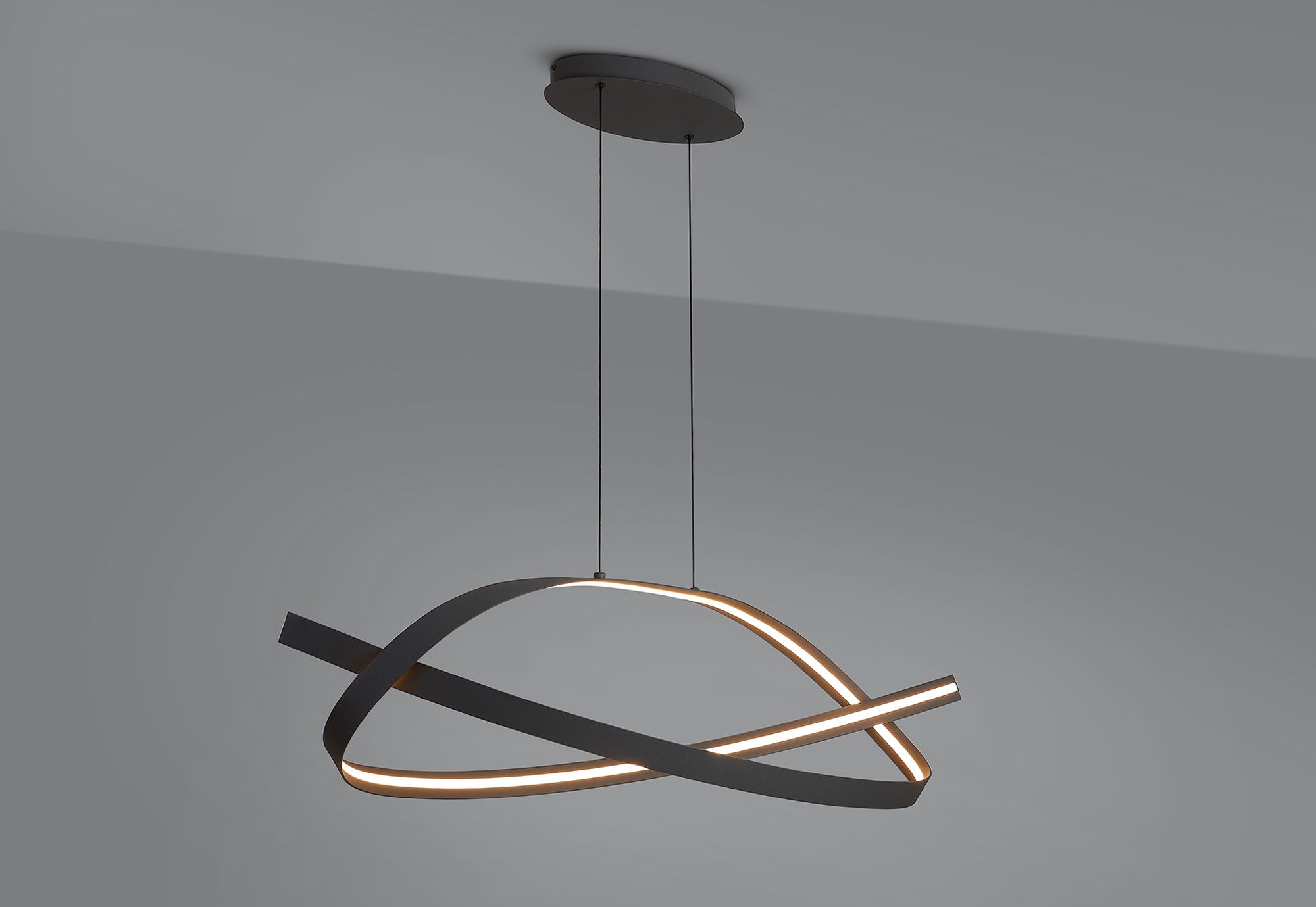 Knot Loop Pendant, 1 x 3W LED, Triac Dimmable, 3000K, 2400lm