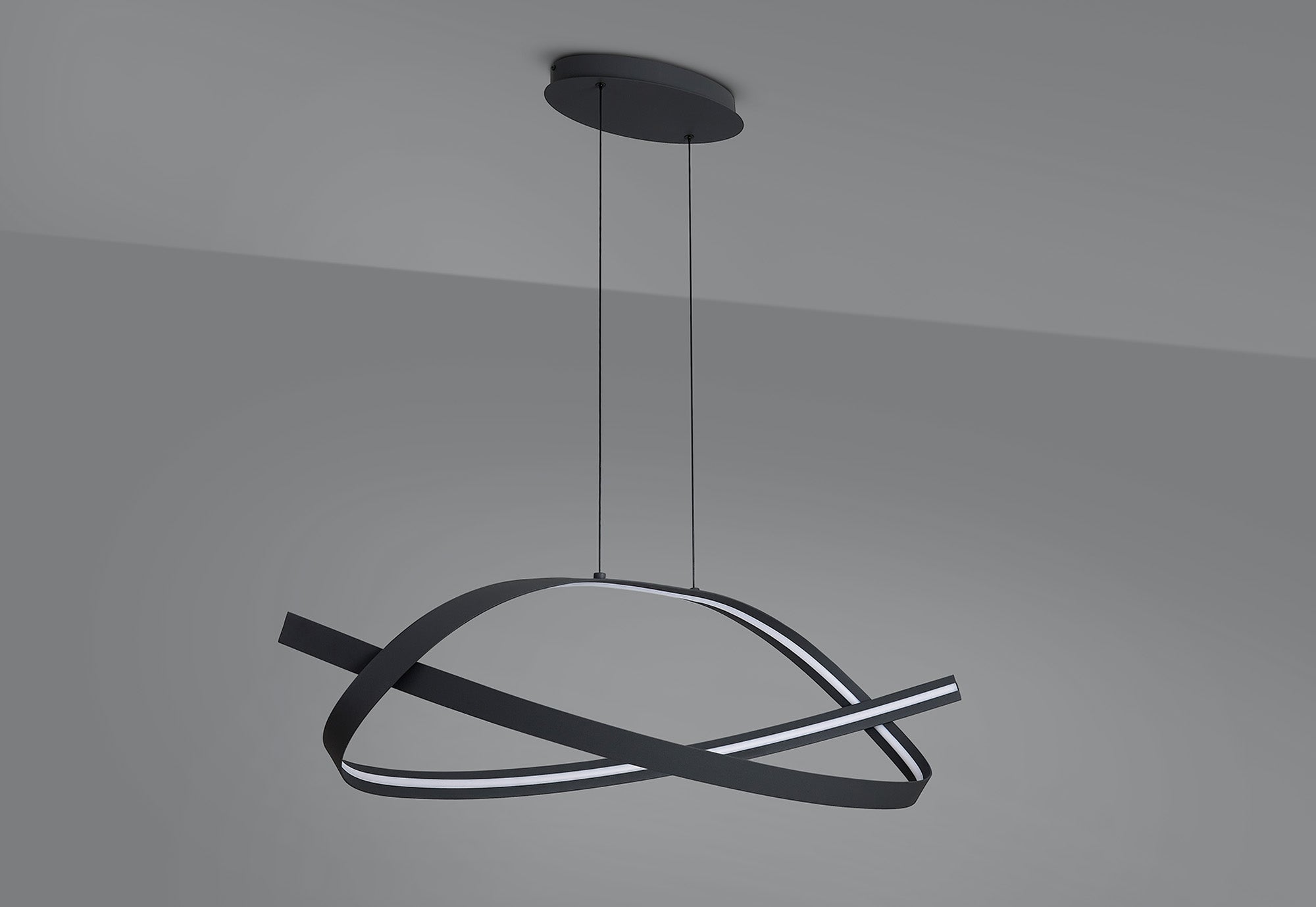 Knot Loop Pendant, 1 x 3W LED, Triac Dimmable, 3000K, 2400lm