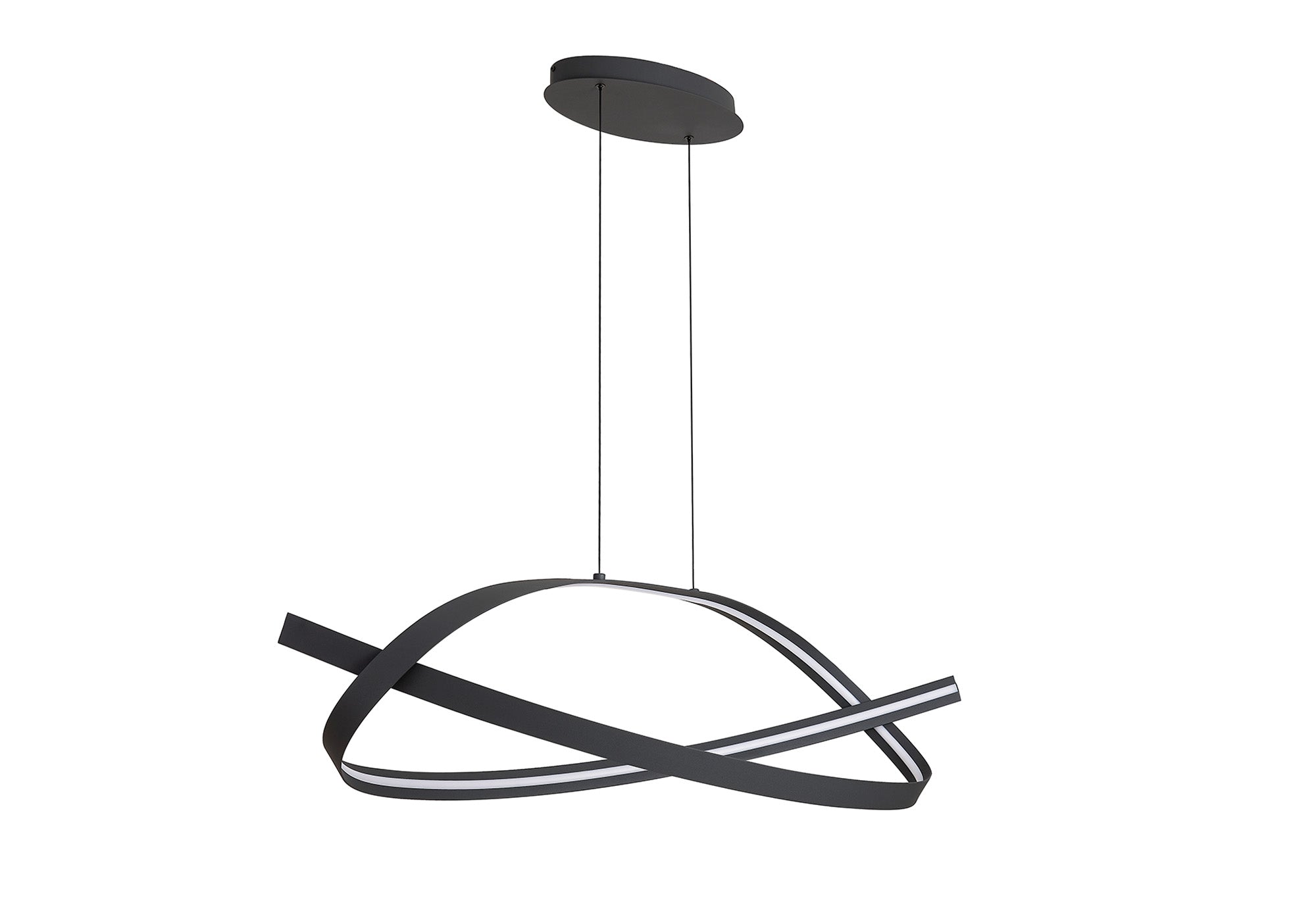 Knot Loop Pendant, 1 x 3W LED, Triac Dimmable, 3000K, 2400lm