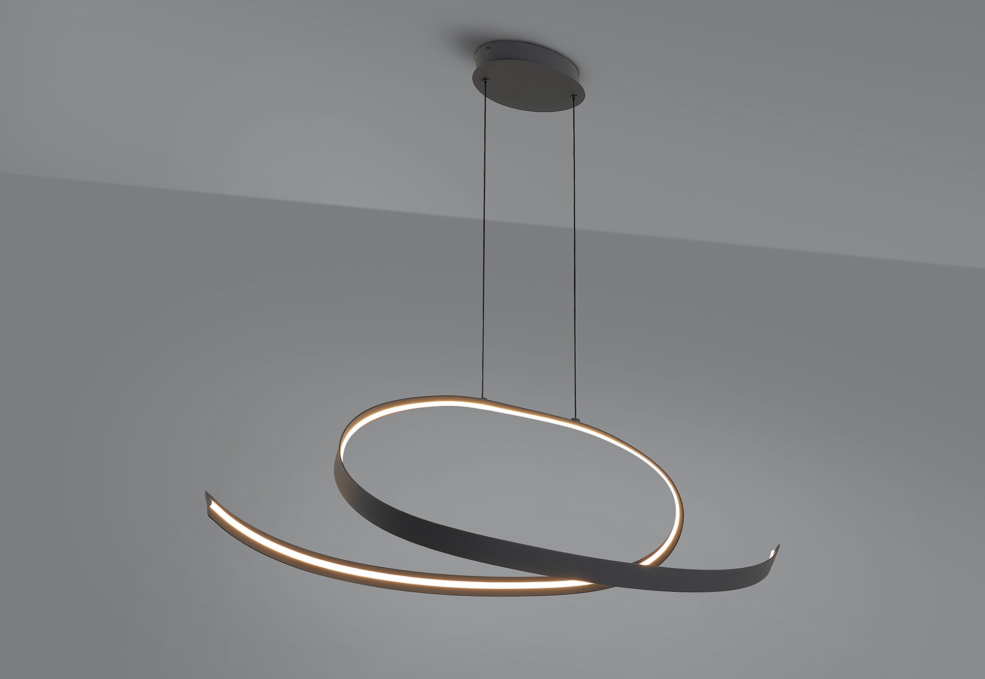 Knot Loop Pendant, 1 x 3W LED, Triac Dimmable, 3000K, 2400lm