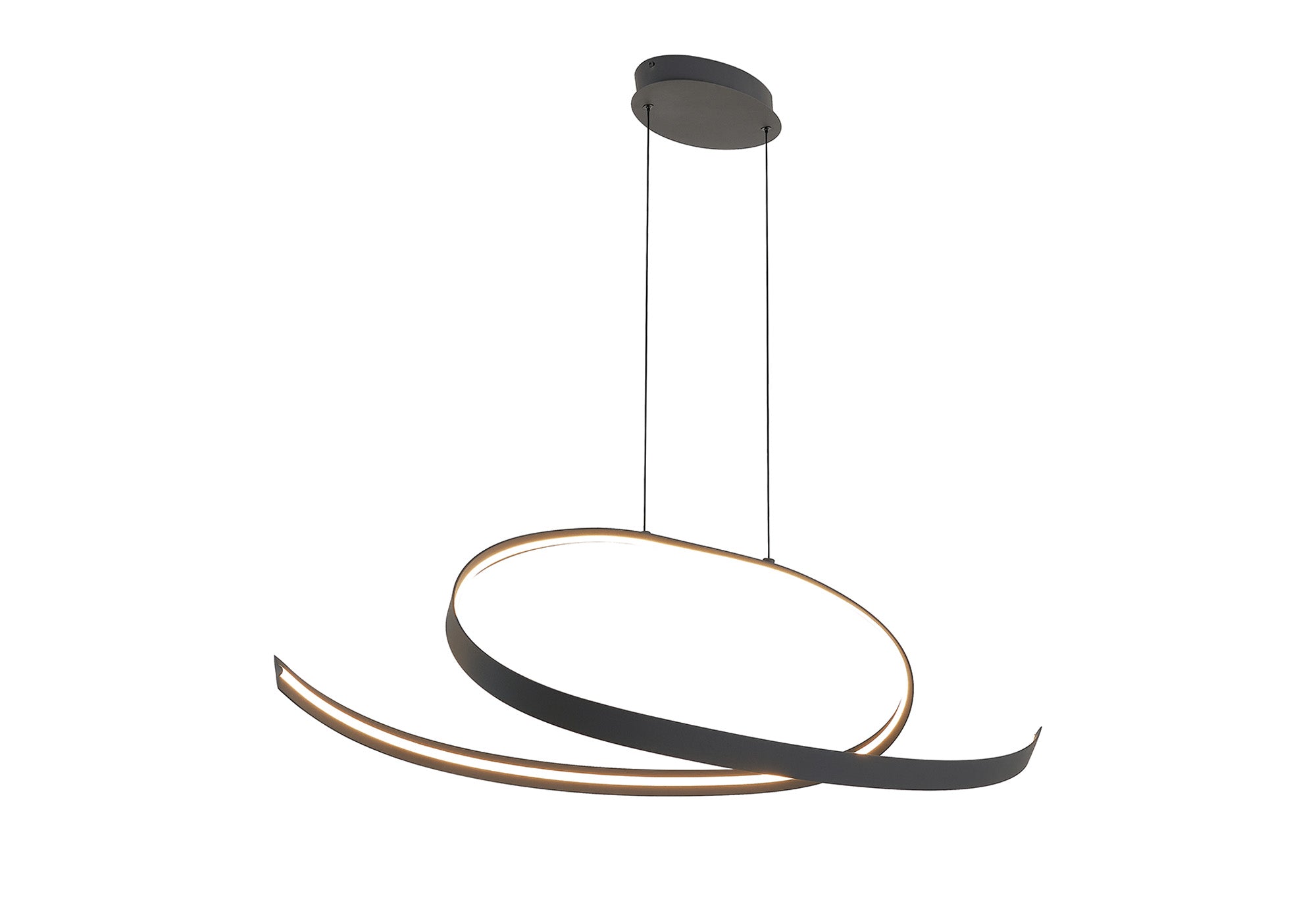 Knot Loop Pendant, 1 x 3W LED, Triac Dimmable, 3000K, 2400lm