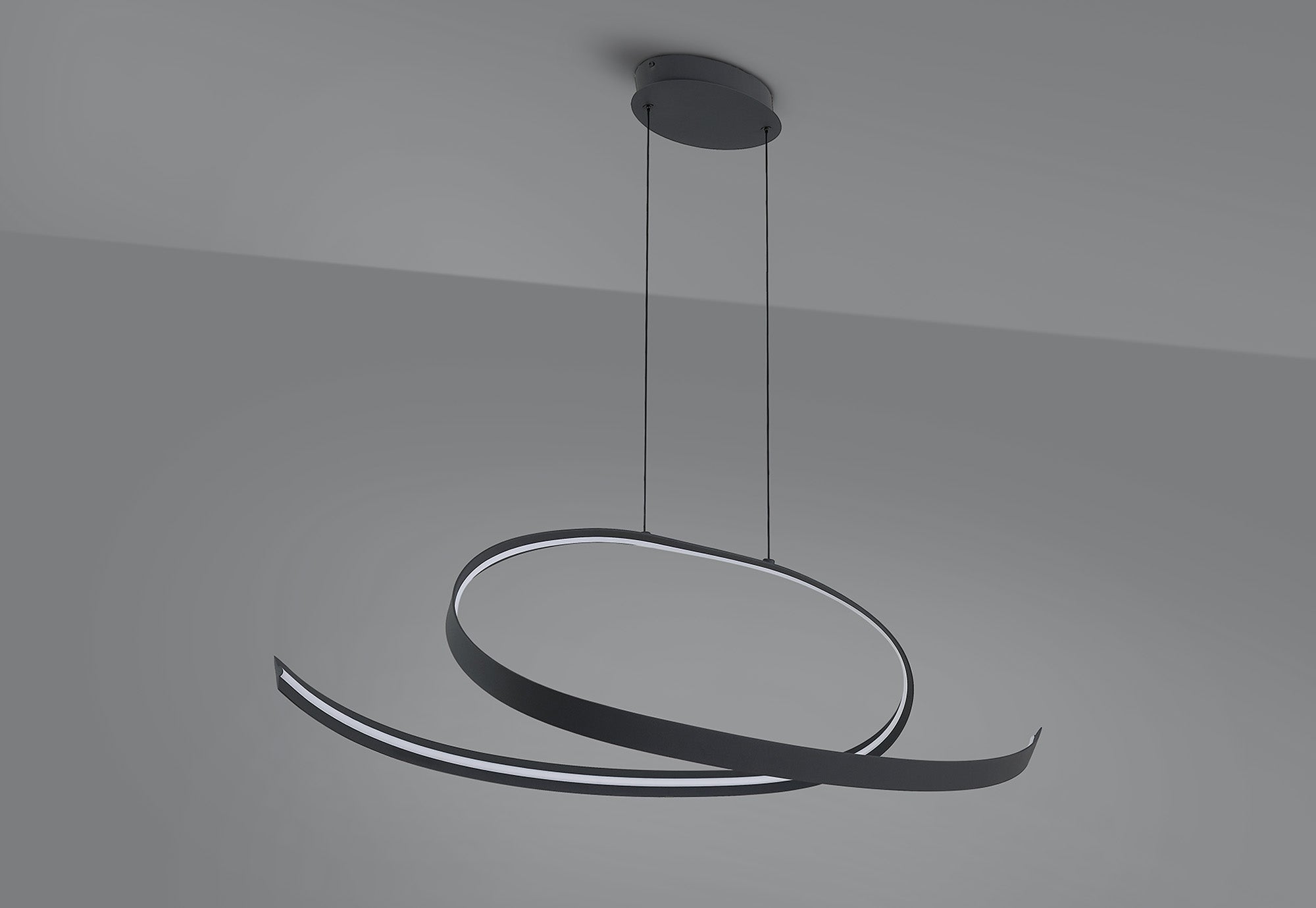 Knot Loop Pendant, 1 x 3W LED, Triac Dimmable, 3000K, 2400lm