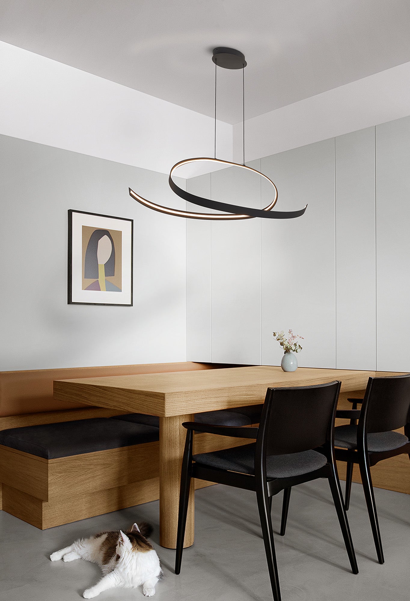 Knot Loop Pendant, 1 x 3W LED, Triac Dimmable, 3000K, 2400lm