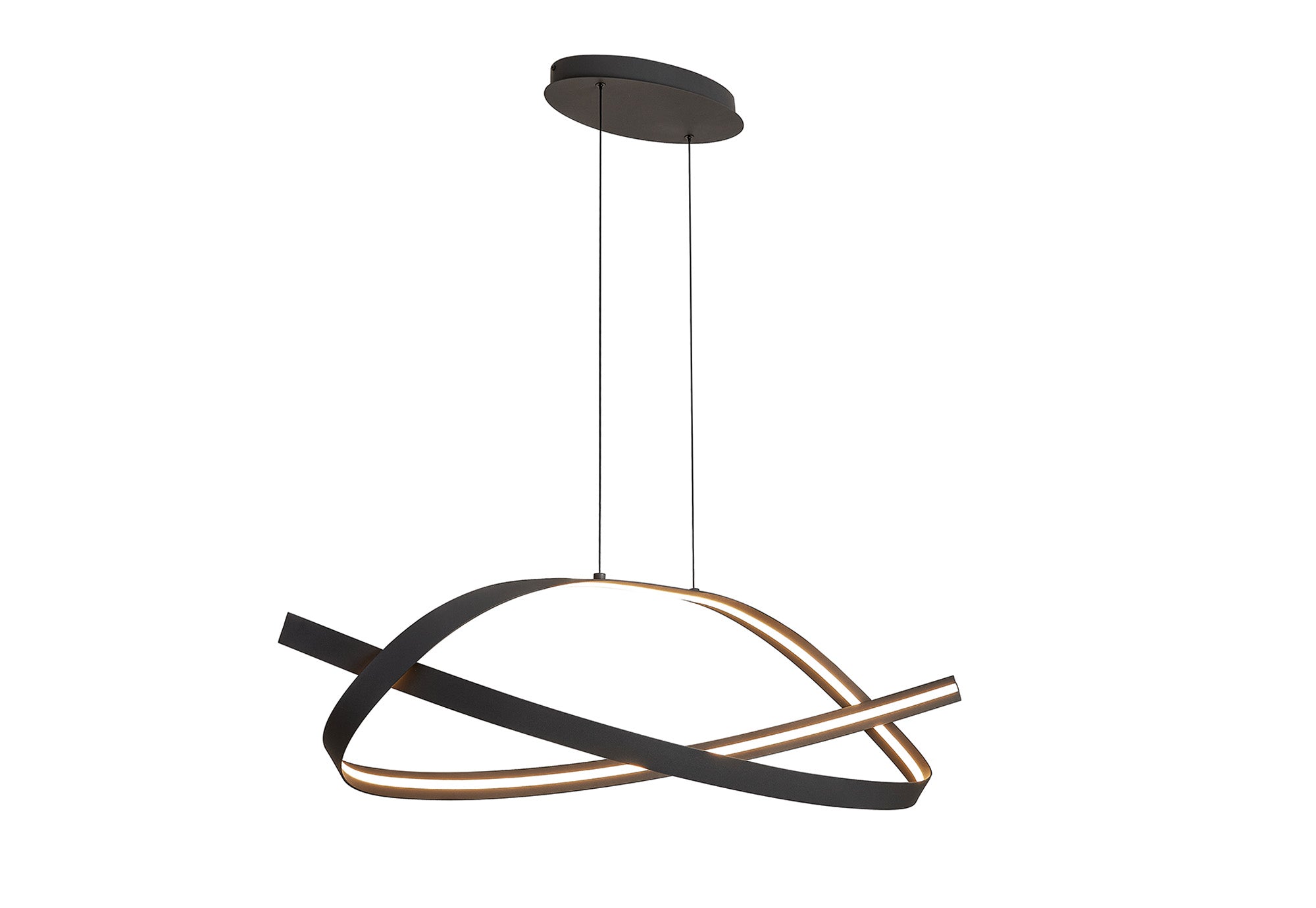 Knot Loop Pendant, 1 x 3W LED, Triac Dimmable, 3000K, 2400lm