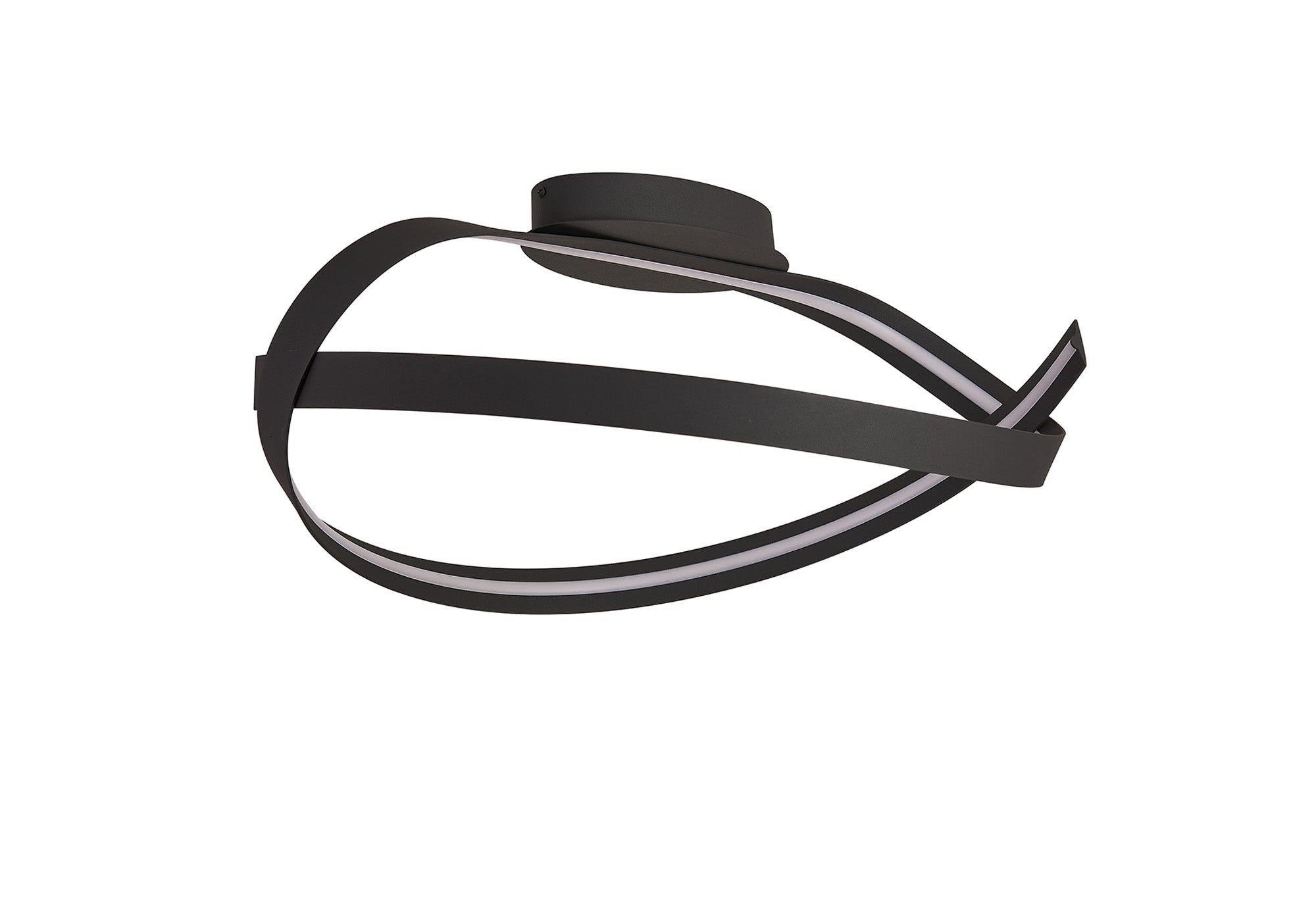 Knot Loop Semi Flush Ceiling Light, 1 x 34W LED, Triac Dimmable, 3000K, 1900lm