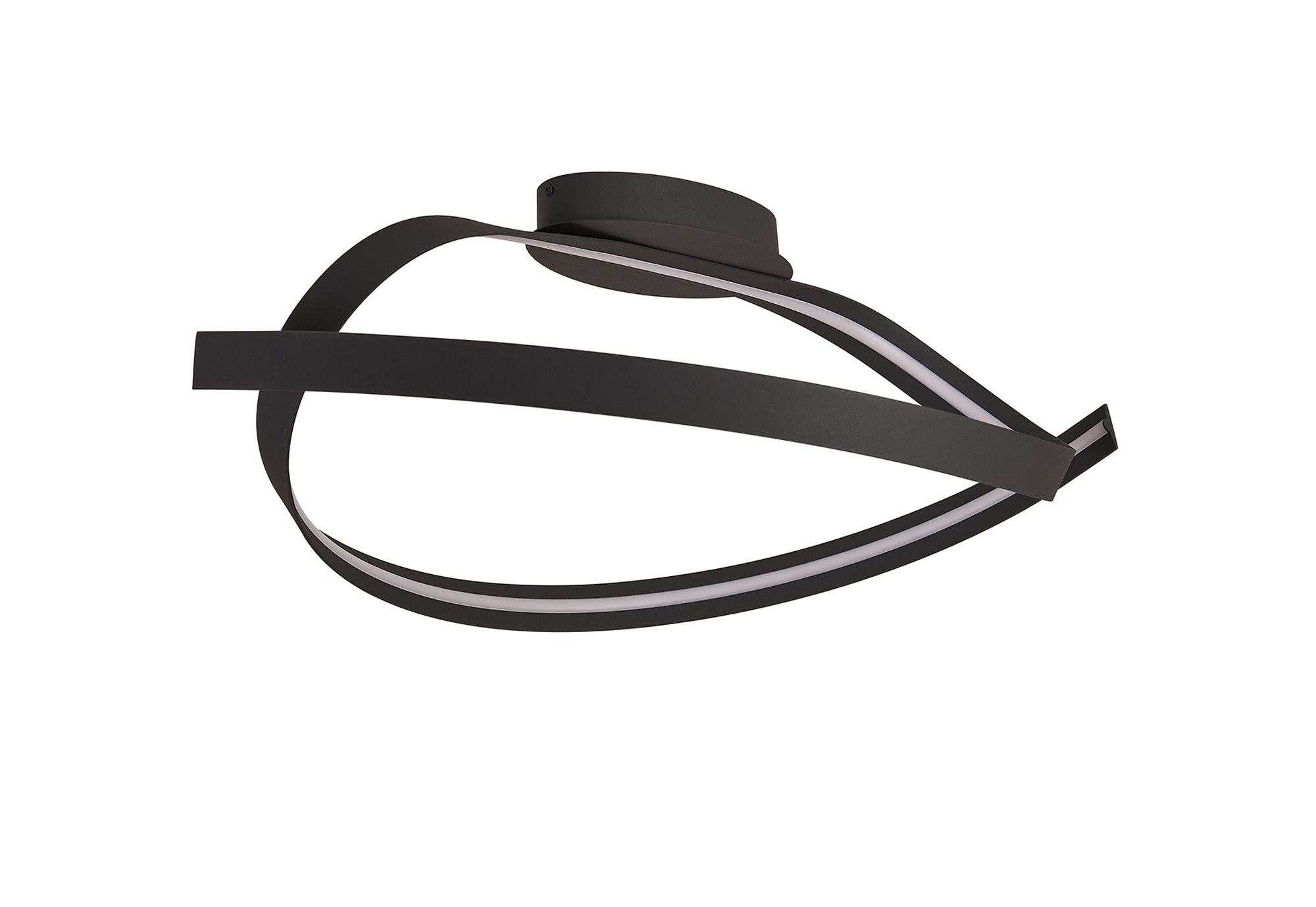 Knot Loop Semi Flush Ceiling Light, 1 x 34W LED, Triac Dimmable, 3000K, 1900lm