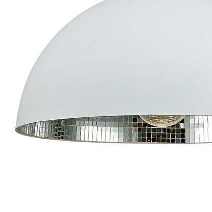 Krista Single Pendant with Mosaic Mirror Interior