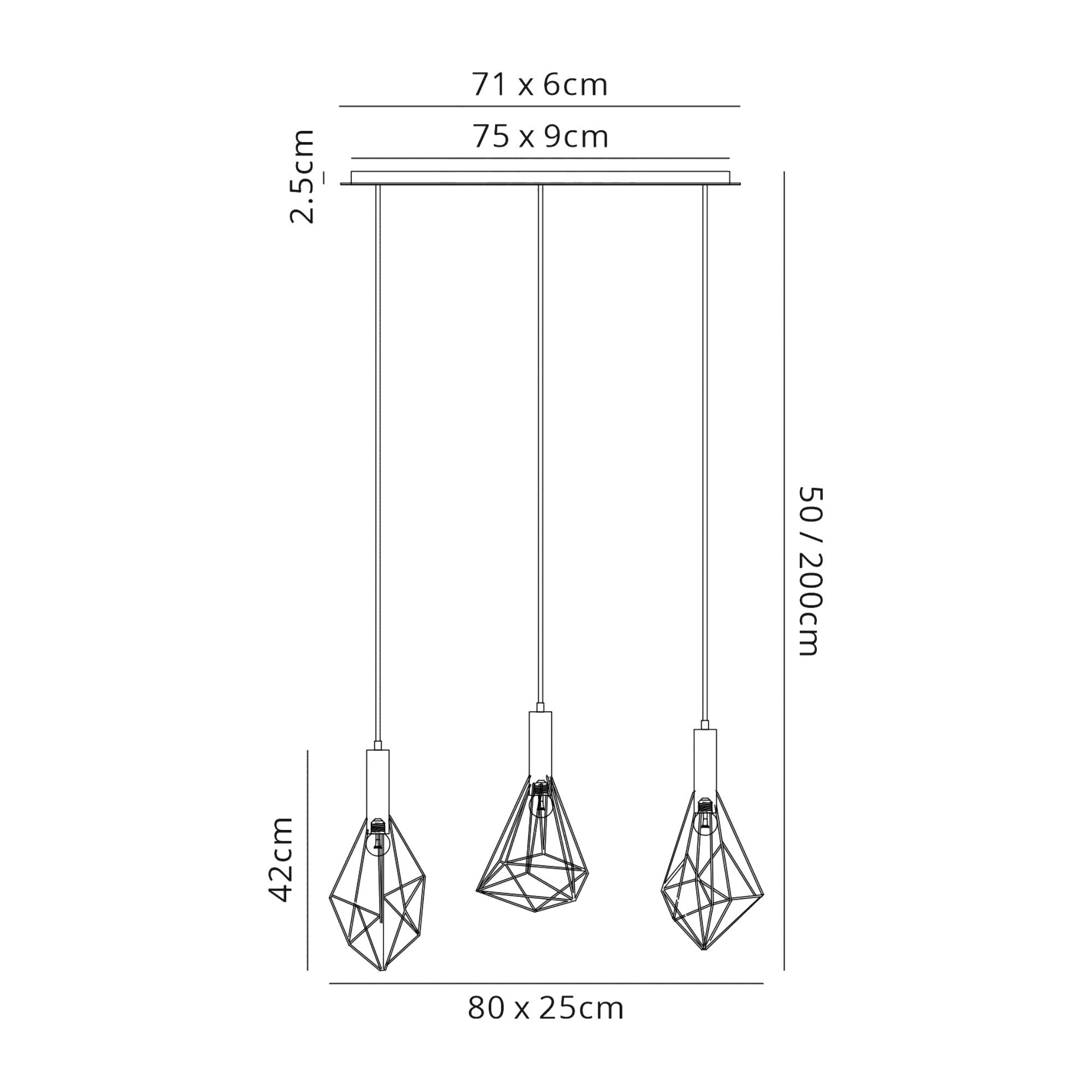 Deco - Kristoff Bar Pendant - Luminosity Designs Ltd