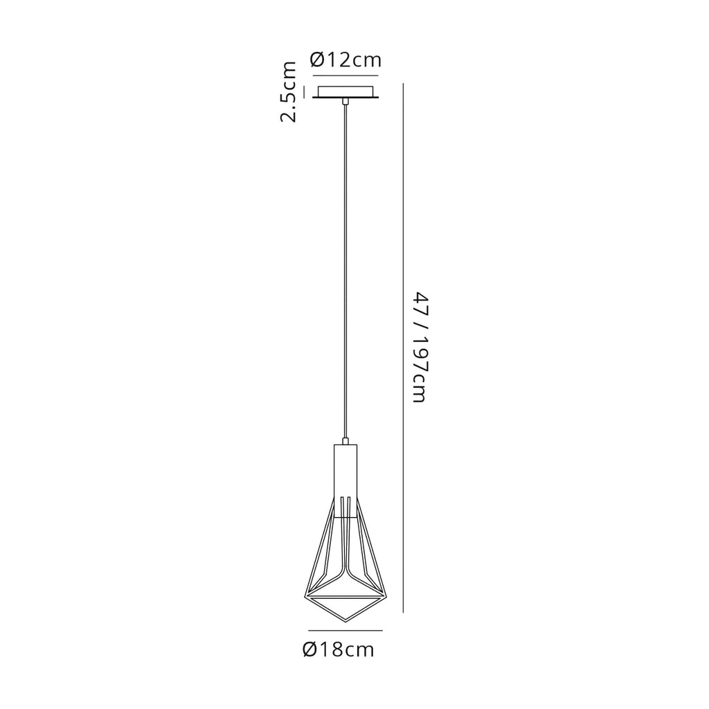 Deco - Kristoff Single Pendant - Luminosity Designs Ltd