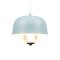 Oaks Lighting - Lalla Small Single Modern Pendant With Metal Curved Framework, Ribbed Prismatic Glass and Integrated LED - Luminosity Designs Ltd