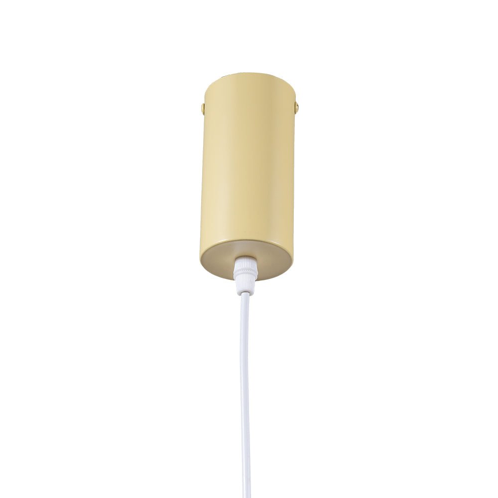 Oaks Lighting - Lalla Small Single Modern Pendant With Metal Curved Framework, Ribbed Prismatic Glass and Integrated LED - Luminosity Designs Ltd