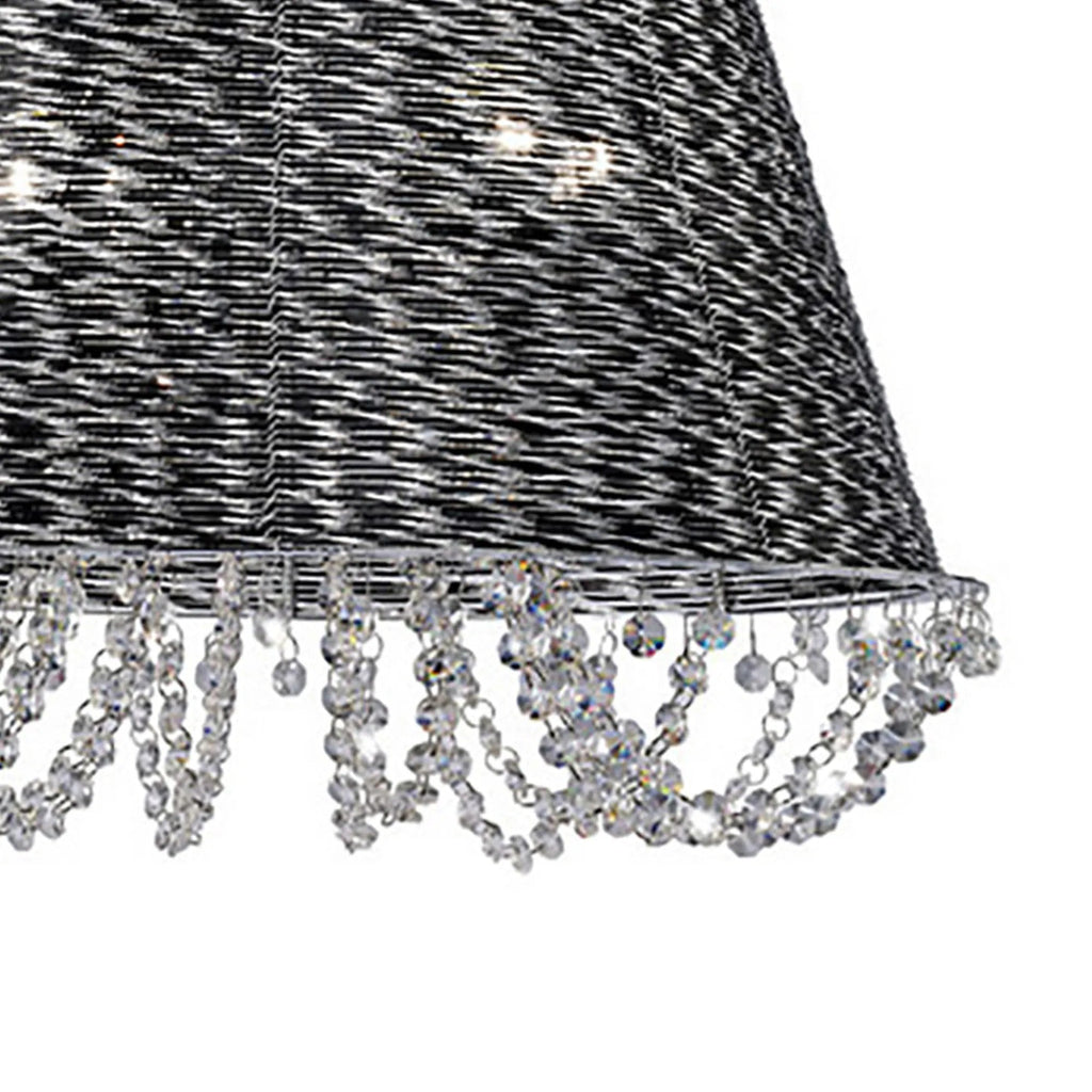 Diyas - Lanzo Pendant 4 Light E14 Black Chrome/Crystal (Diyas IL31121) - Luminosity Designs Ltd