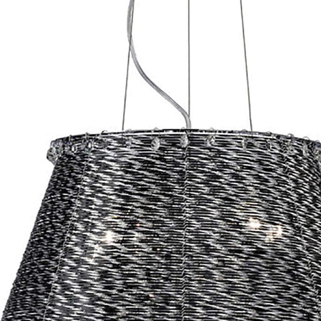 Diyas - Lanzo Pendant 4 Light E14 Black Chrome/Crystal (Diyas IL31121) - Luminosity Designs Ltd